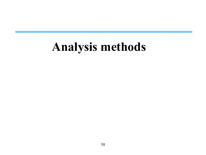 Analysis methods