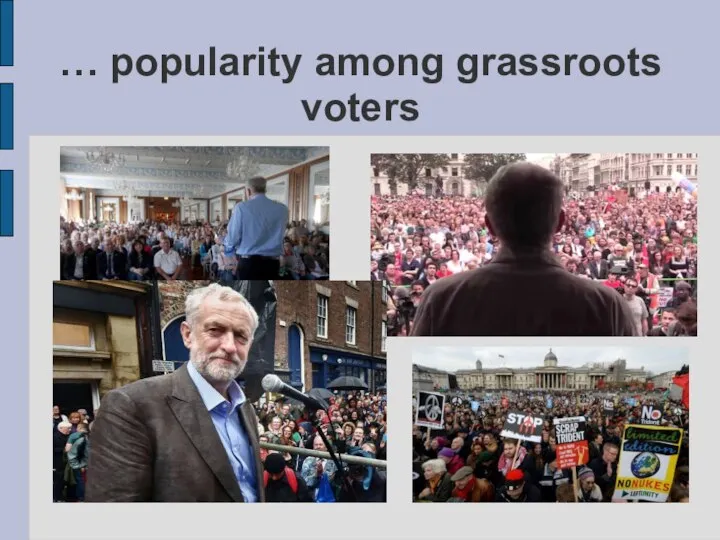 … popularity among grassroots voters