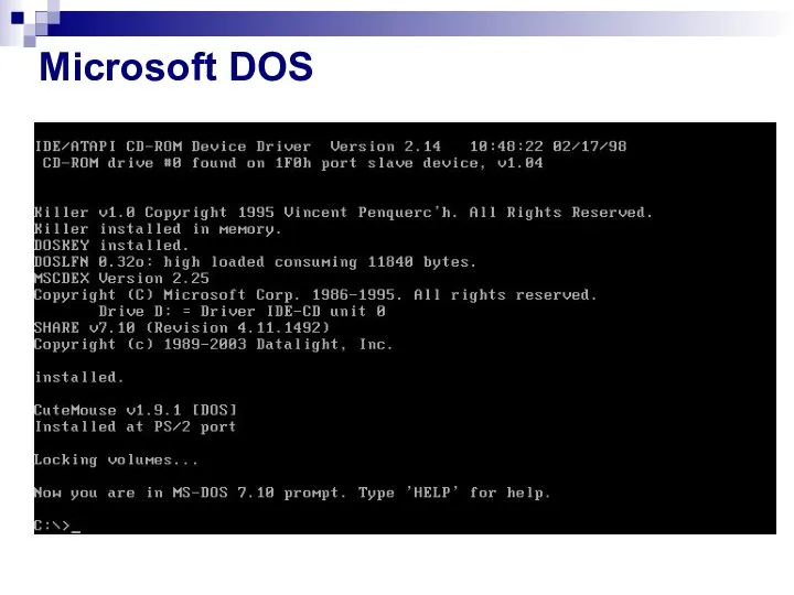 Microsoft DOS