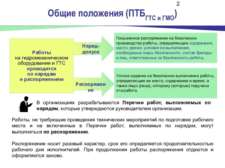 Общие положения (ПТБГТС и ГМО) Работы на гидромеханическом оборудовании и ГТС