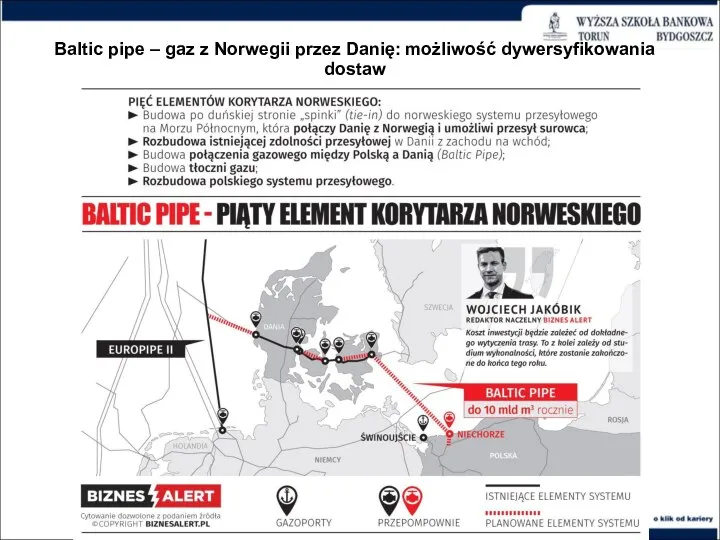 Baltic pipe – gaz z Norwegii przez Danię: możliwość dywersyfikowania dostaw