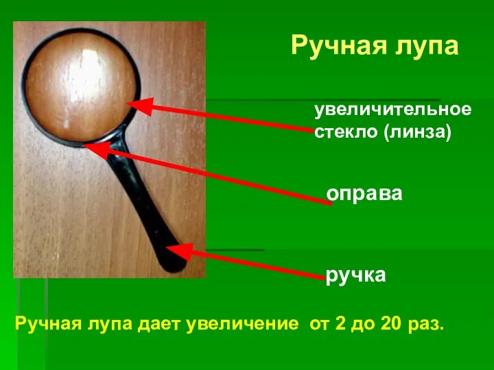 Ручная лупа увеличительное стекло (линза) ручка Ручная лупа дает увеличение от 2 до 20 раз. оправа