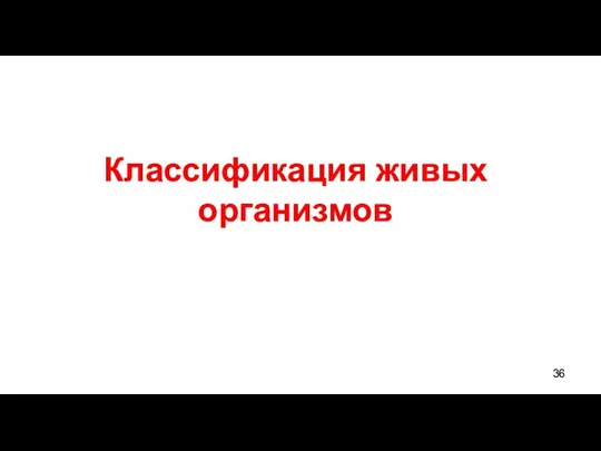 Классификация живых организмов