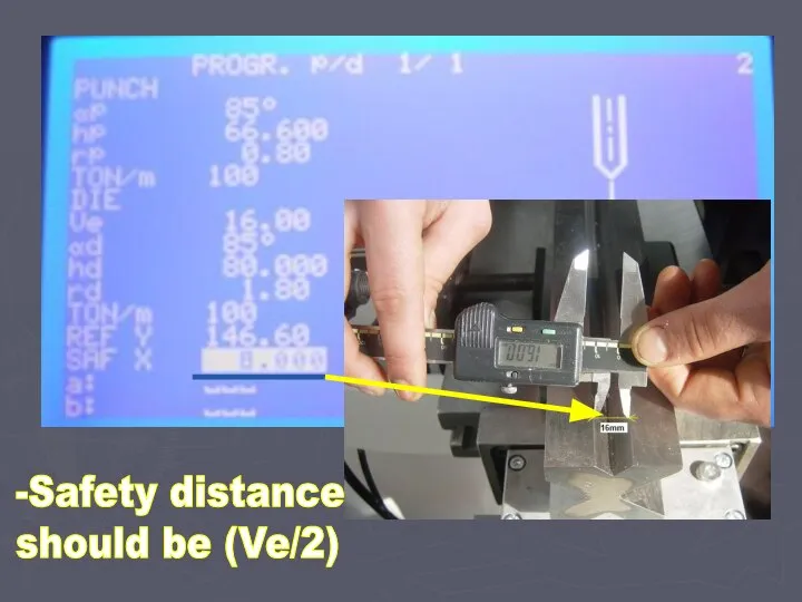 -Safety distance should be (Ve/2)