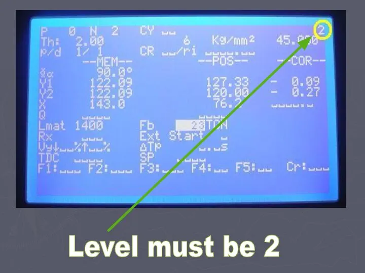 Level must be 2