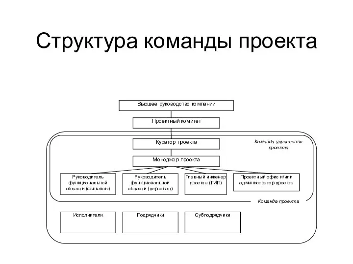 Структура команды проекта