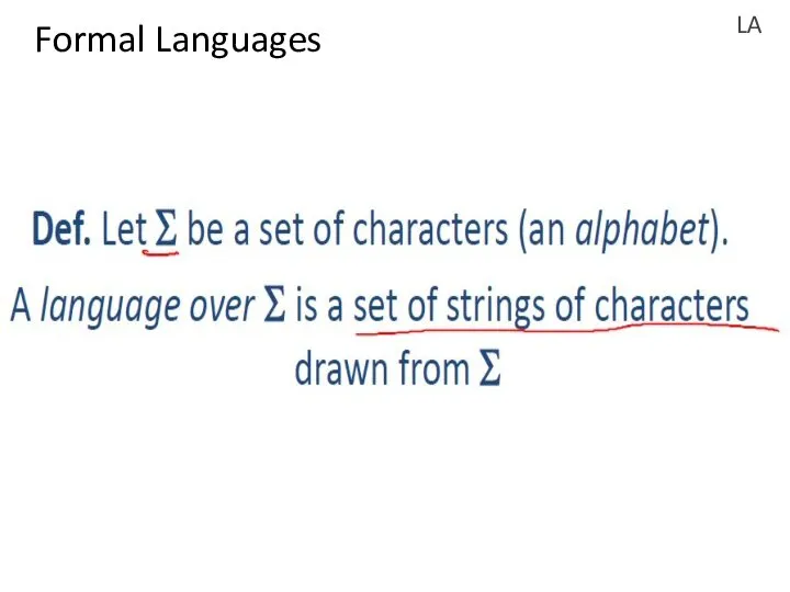 LA Formal Languages