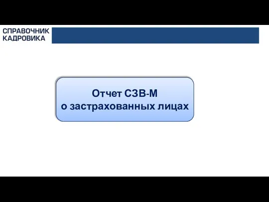 Отчет СЗВ-М о застрахованных лицах