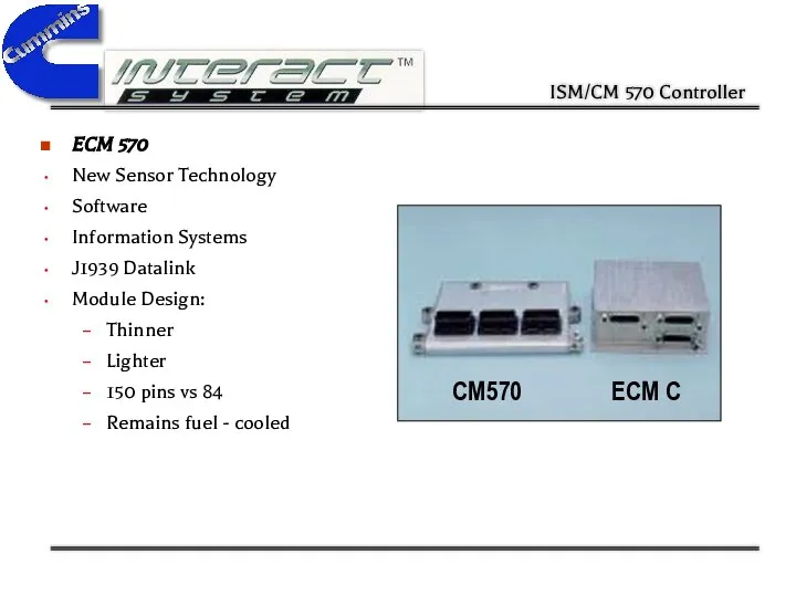 ECM 570 New Sensor Technology Software Information Systems J1939 Datalink Module