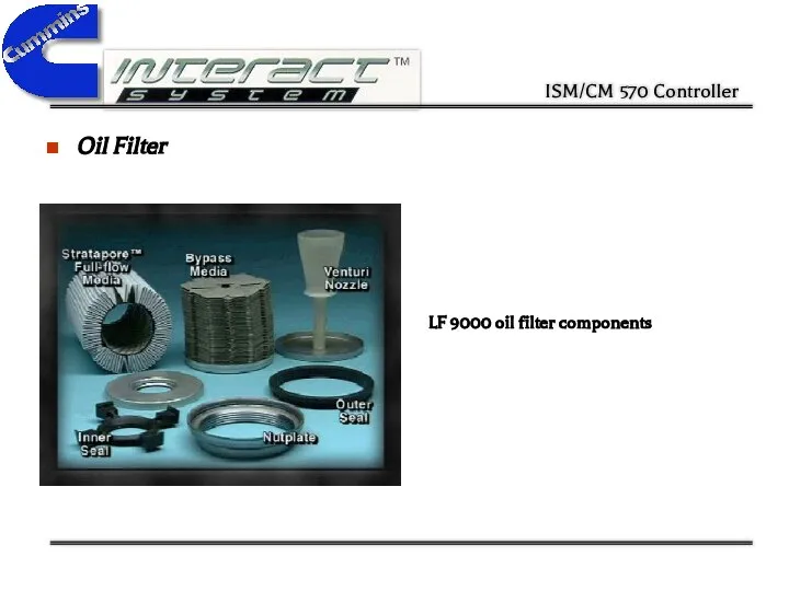 Oil Filter LF 9000 oil filter components