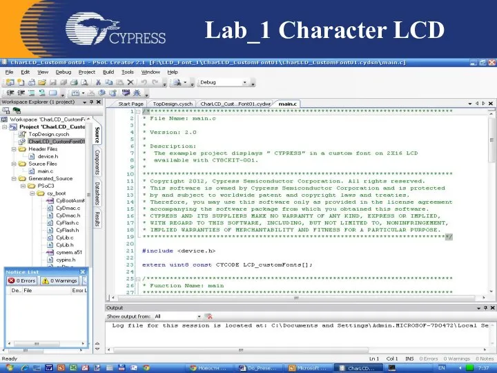 Lab_1 Character LCD