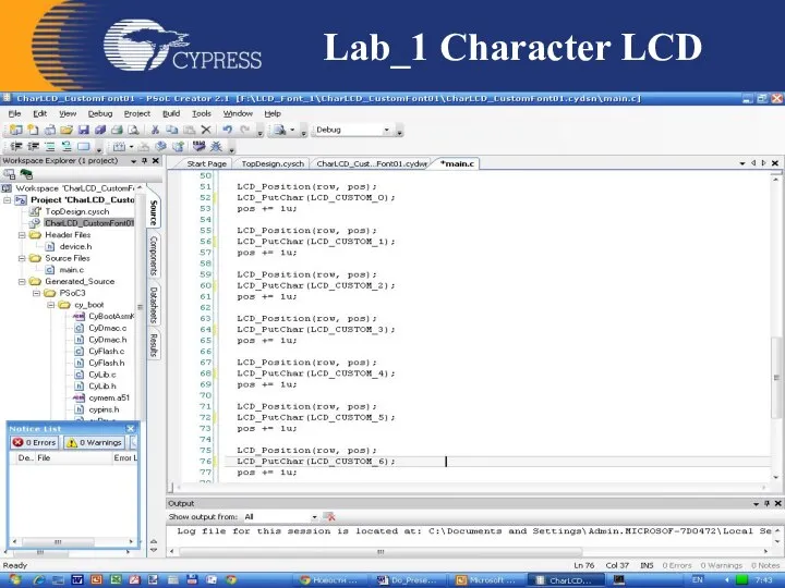 Lab_1 Character LCD