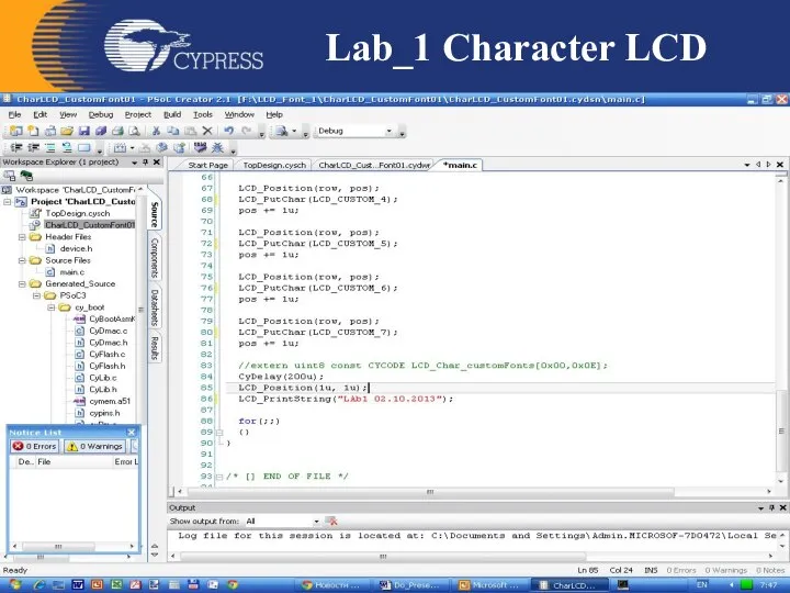 Lab_1 Character LCD