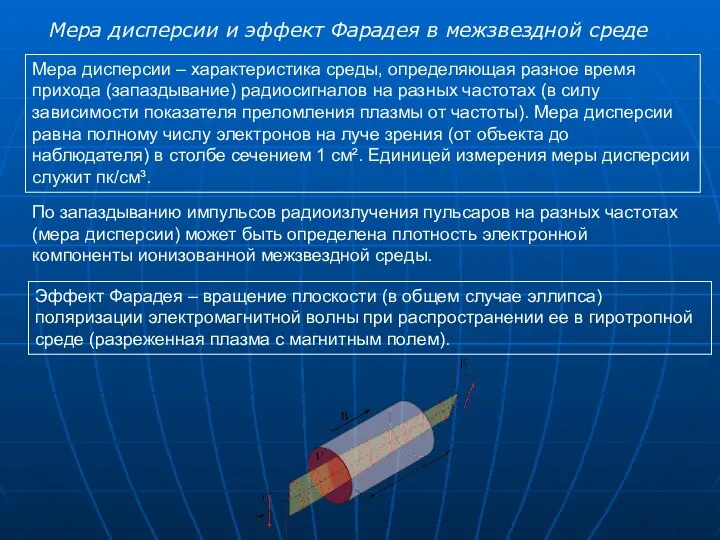 Эффект Фарадея – вращение плоскости (в общем случае эллипса) поляризации электромагнитной