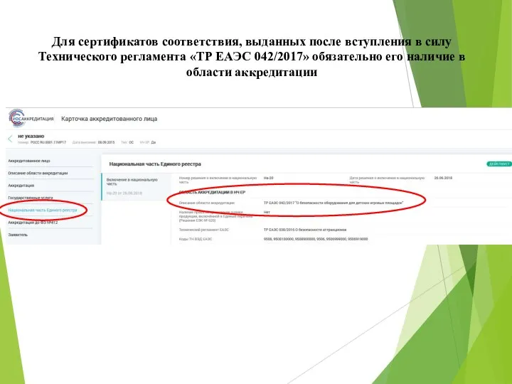 Для сертификатов соответствия, выданных после вступления в силу Технического регламента «ТР