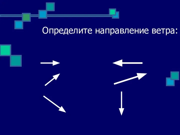 Определите направление ветра: