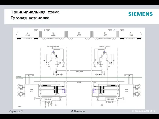 Принципиальная схема Тяговая установка