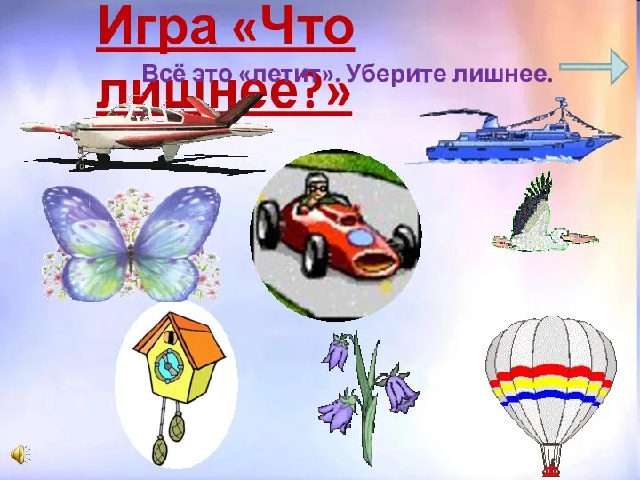 Игра «Что лишнее?» Всё это «летит». Уберите лишнее.