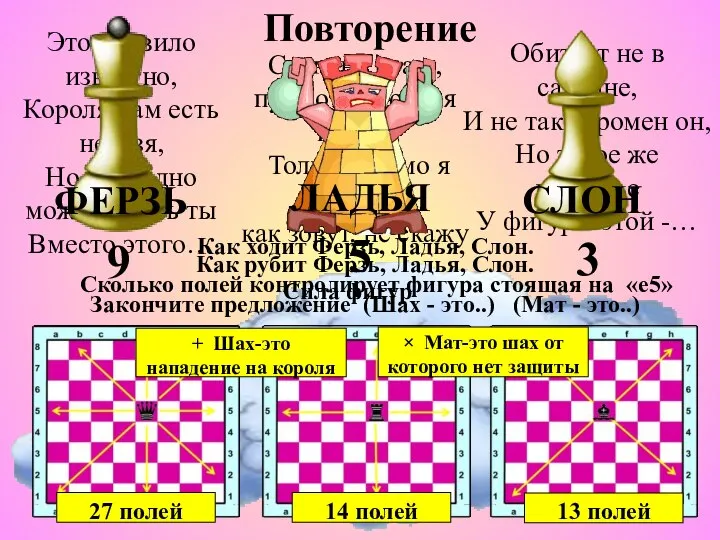 Повторение Обитает не в саванне, И не так огромен он, Но