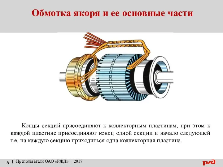 Обмотка якоря и ее основные части | Преподаватели ОАО «РЖД» |