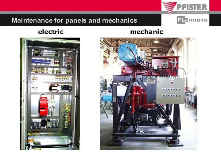 Maintenance for panels and mechanics electric mechanic