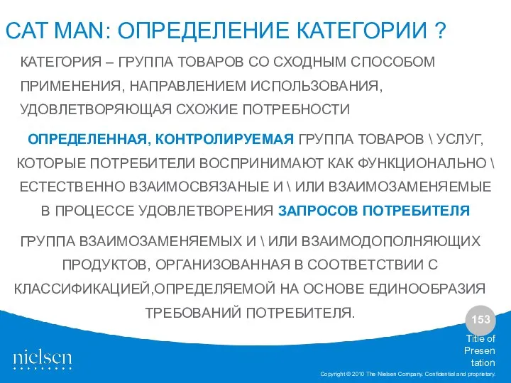 Title of Presentation ОПРЕДЕЛЕННАЯ, КОНТРОЛИРУЕМАЯ ГРУППА ТОВАРОВ \ УСЛУГ, КОТОРЫЕ ПОТРЕБИТЕЛИ