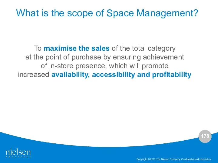 To maximise the sales of the total category at the point