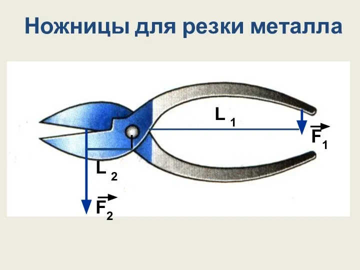 Ножницы для резки металла F2 L 2 F1 L 1