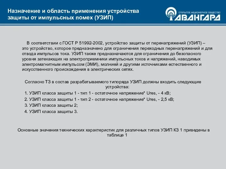 Назначение и область применения устройства защиты от импульсных помех (УЗИП) В