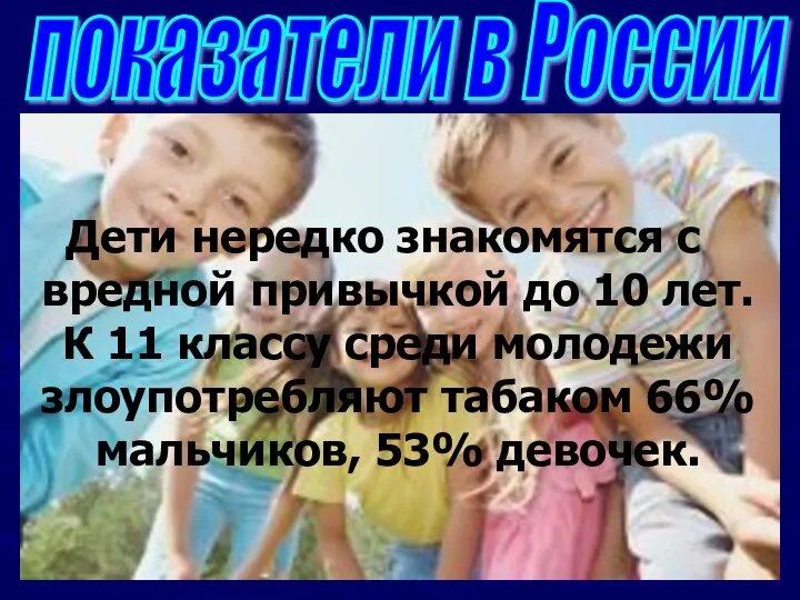 Дети нередко знакомятся с вредной привычкой до 10 лет. К 11