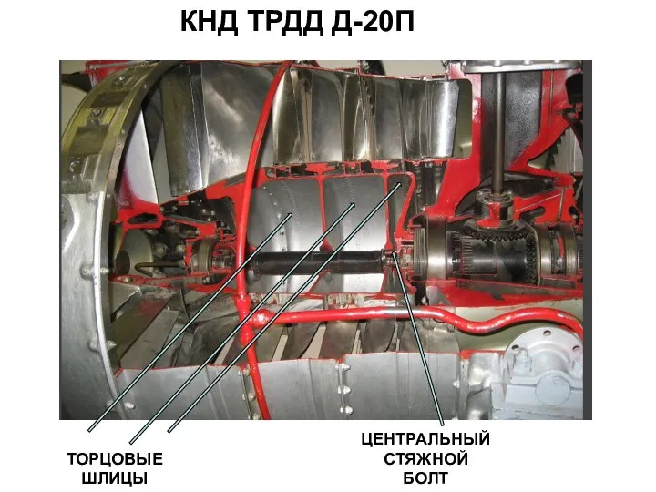 КНД ТРДД Д-20П ТОРЦОВЫЕ ШЛИЦЫ ЦЕНТРАЛЬНЫЙ СТЯЖНОЙ БОЛТ