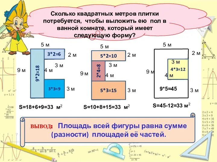 Сколько квадратных метров плитки потребуется, чтобы выложить ею пол в ванной