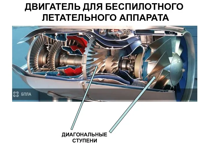 ДИАГОНАЛЬНЫЕ СТУПЕНИ ДВИГАТЕЛЬ ДЛЯ БЕСПИЛОТНОГО ЛЕТАТЕЛЬНОГО АППАРАТА