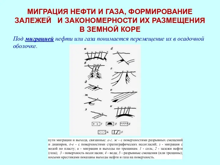 МИГРАЦИЯ НЕФТИ И ГАЗА, ФОРМИРОВАНИЕ ЗАЛЕЖЕЙ И ЗАКОНОМЕРНОСТИ ИХ РАЗМЕЩЕНИЯ В