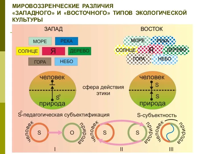 МИРОВОЗЗРЕНЧЕСКИЕ РАЗЛИЧИЯ «ЗАПАДНОГО» И «ВОСТОЧНОГО» ТИПОВ ЭКОЛОГИЧЕСКОЙ КУЛЬТУРЫ