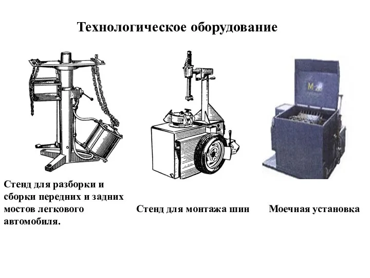 Технологическое оборудование Стенд для разборки и сборки передних и задних мостов