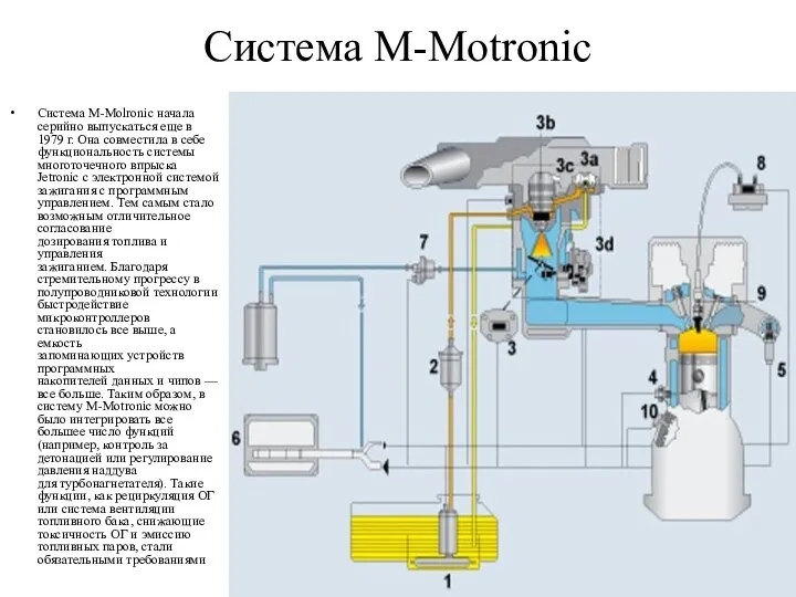 Система M-Motronic Система M-Molronic начала серийно выпускаться еще в 1979 г.