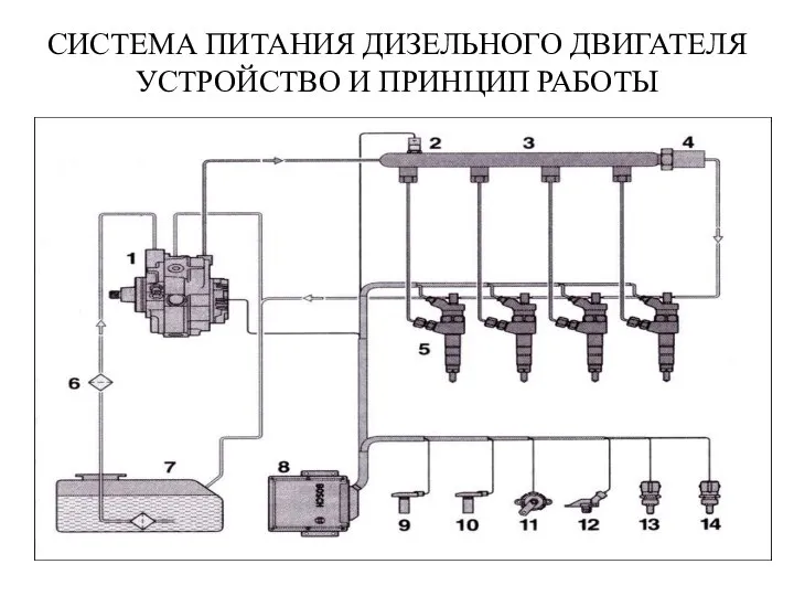 СИСТЕМА ПИТАНИЯ ДИЗЕЛЬНОГО ДВИГАТЕЛЯ УСТРОЙСТВО И ПРИНЦИП РАБОТЫ