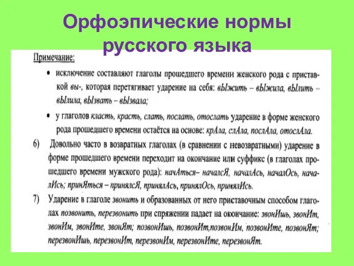 Орфоэпические нормы русского языка