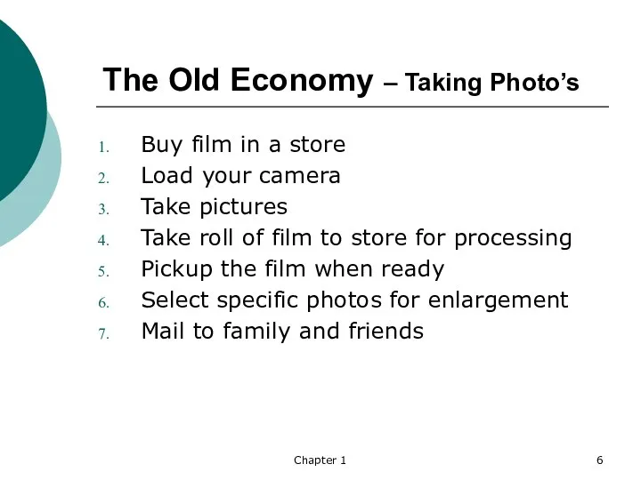 Chapter 1 The Old Economy – Taking Photo’s Buy film in