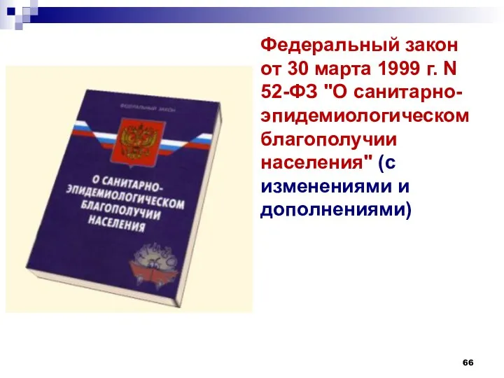 Федеральный закон от 30 марта 1999 г. N 52-ФЗ "О санитарно-эпидемиологическом