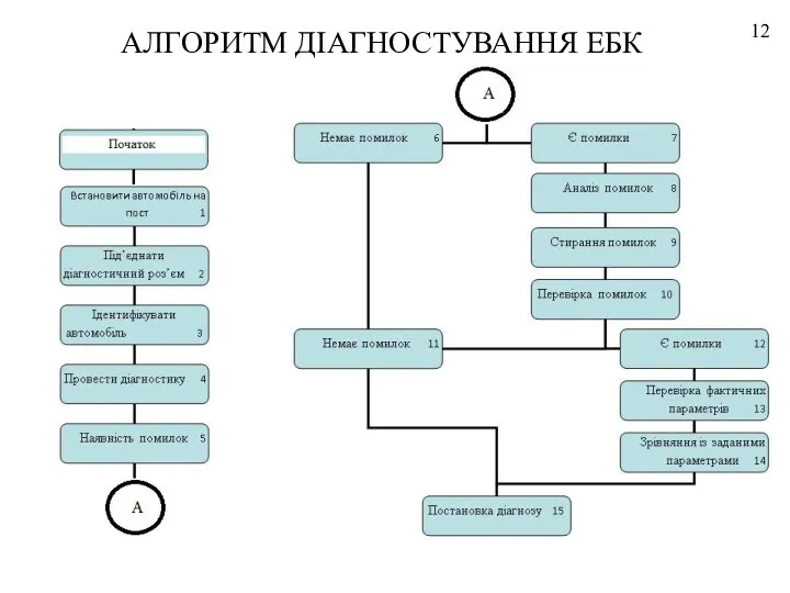 АЛГОРИТМ ДІАГНОСТУВАННЯ ЕБК 12