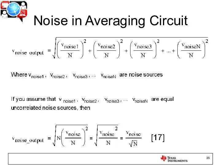Noise in Averaging Circuit