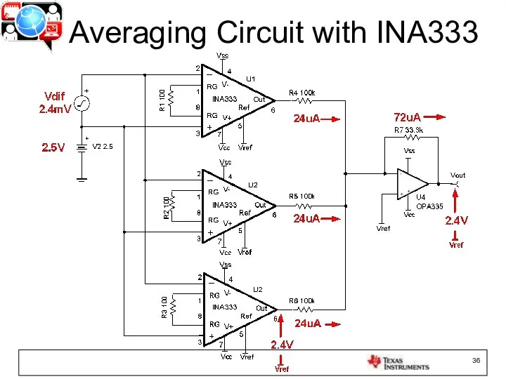 Averaging Circuit with INA333