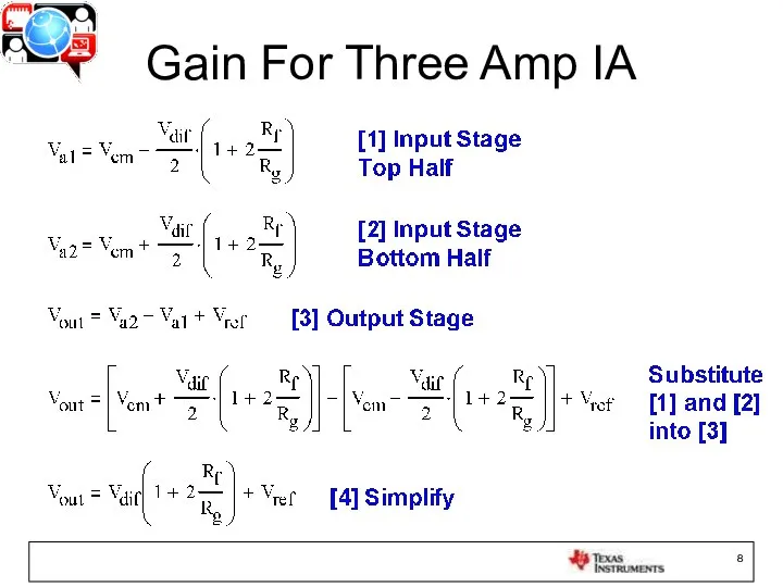 Gain For Three Amp IA
