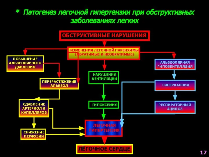 * Патогенез легочной гипертензии при обструктивных заболеваниях легких ОБСТРУКТИВНЫЕ НАРУШЕНИЯ ПОВЫШЕНИЕ