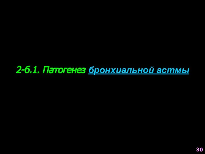 2-б.1. Патогенез бронхиальной астмы 30