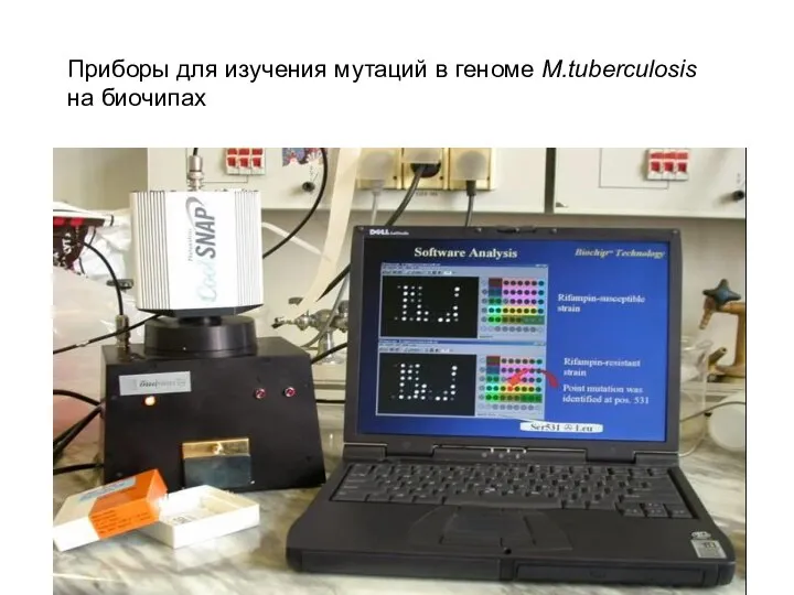 Приборы для изучения мутаций в геноме M.tuberculosis на биочипах