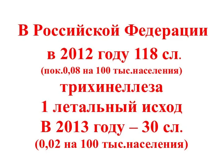 В Российской Федерации в 2012 году 118 сл. (пок.0,08 на 100