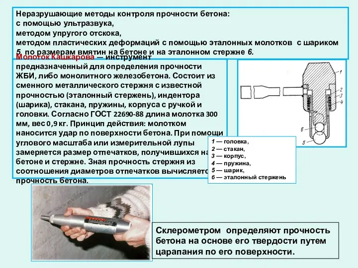 Неразрушающие методы контроля прочности бетона: с помощью ультразвука, методом упругого отскока,